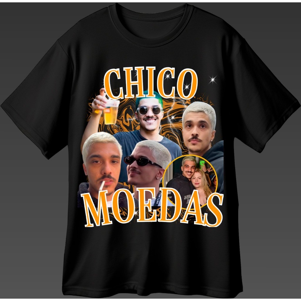 Camisas Camiseta Chico Moedas | Shopee Brasil