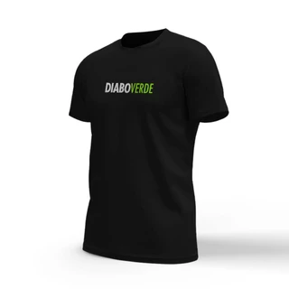 Camiseta Preta T-shirt Poliester Import Diabo Verde
