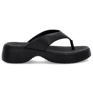 Sandália Chinelo Fem Salto Plataforma Couro Usaflex AN060010 em Oferta na Shopee