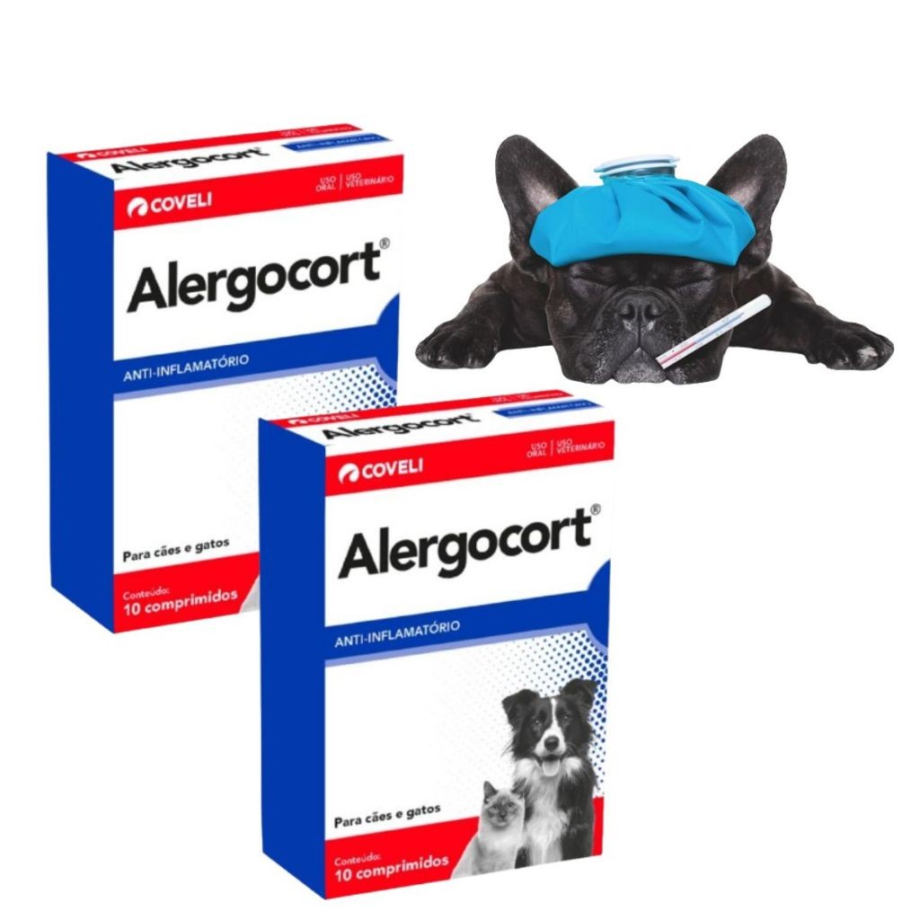 KIT Alergocort para Cachorro e Gato Anti-inflamatório e Antialérgico ...