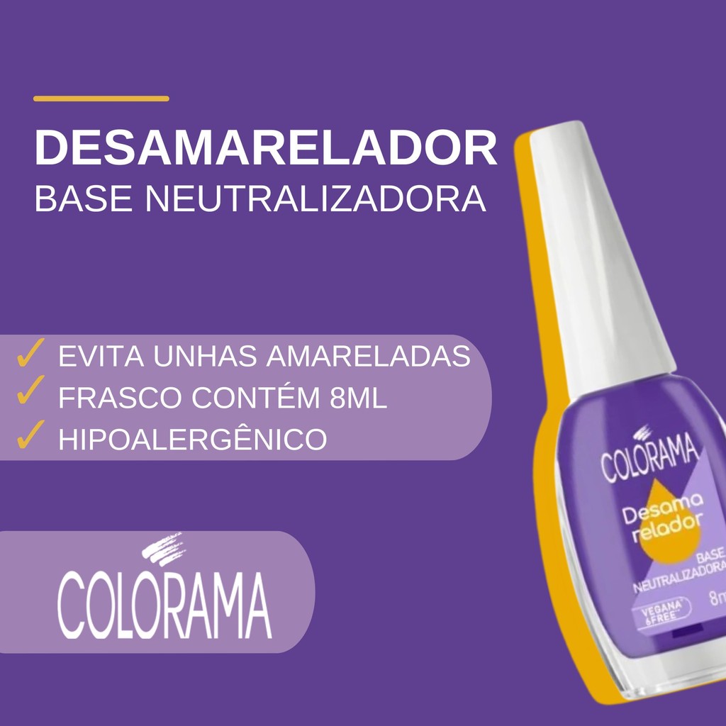 Kit 6 Bases Colorama Tratamento Para Unhas Escolha a Sua Cuidados Unha ...