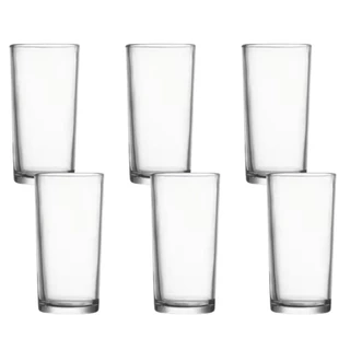 Jogo de Copos de Vidro Suco Água Long Drink 225ml Transparente Reforçado