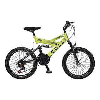 Bicicleta Infantil Colli GPS20 | Aro 20, 21 Marchas,Quadro 14, Aço Carbono, Dupla Suspensão, Amarelo em Oferta na Shopee