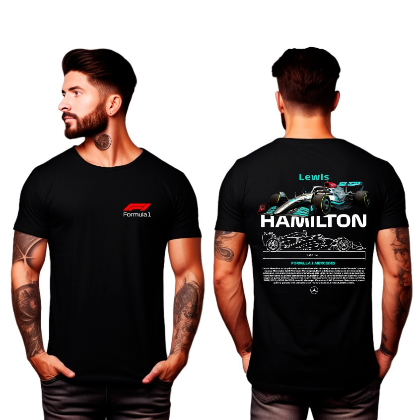 Camiseta Lewis Hamilton Fórmula 1 Lançamento 100% Algodão | Shopee Brasil