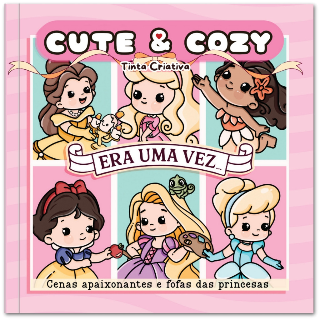 Livro de Colorir Princesas Era Uma Vez - 40 Páginas Estilo Bobbie Goods ...