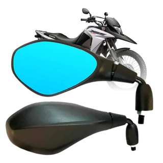 Retrovisor Bmw F800 Rebaixado 90° Honda Lente Convexo Azul em Oferta na Shopee