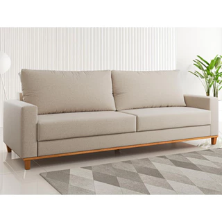 Sofá 3 Lugares 220cm Linho Chanel Viero Móveis