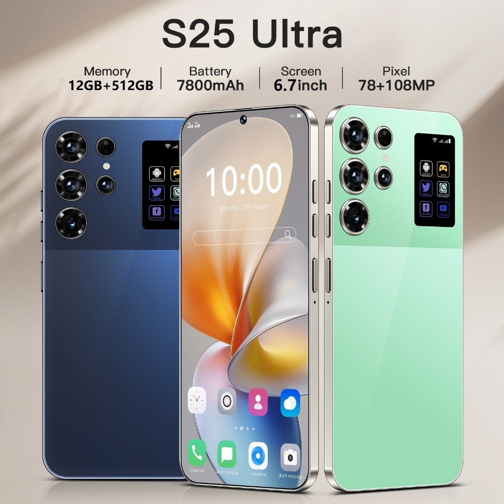 S25Ultra Celular 4G/5G Rede Tela ultra-Clara De 6.7 Polegadas Cartão ...