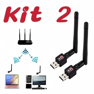 Kit 2  Antena Wi-fi Adaptador Wireless 1200mb/s Usb Pc Notebook   marisa em Oferta na Shopee