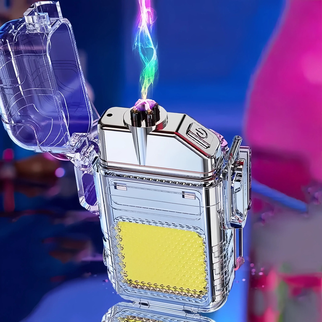 Isqueiro Recarregável USB Com Luz LED