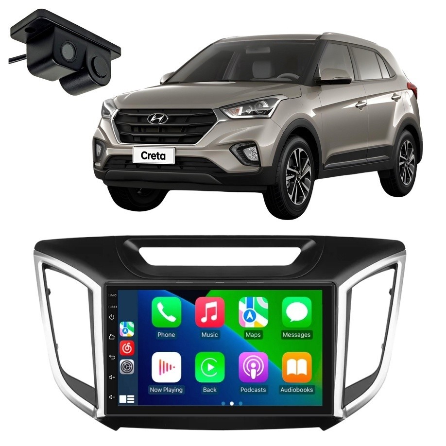 Kit Multimídia 9 Polegadas Android Auto Carplay Creta GPS | Shopee Brasil