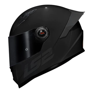 Capacete LS2 FF358 S Monocolor Preto Brilhante Com Spoiler