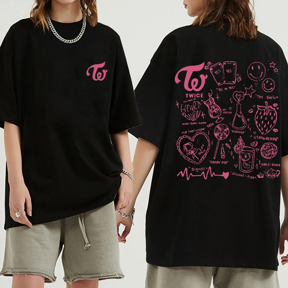 Camisa Camiseta Basica Algodao Twice Ready To Be Heart Born world