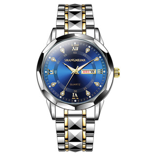 Relógio De Quartzo De Luxo Para Homens Luminoso À Prova D'água Pulseira De Aço Inoxidável Presente De Aniversário — foto 2 — Achou Levou Brasil