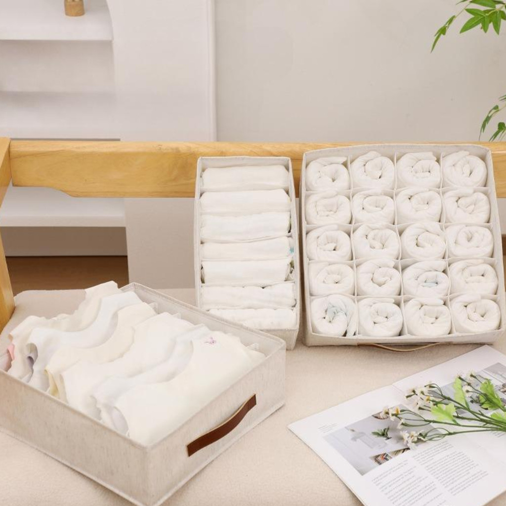 Caixa de Organizador Calcinhas Meia Sutia Guarda-Roupa Dobrável Para Roupas Gaveta Divisoria