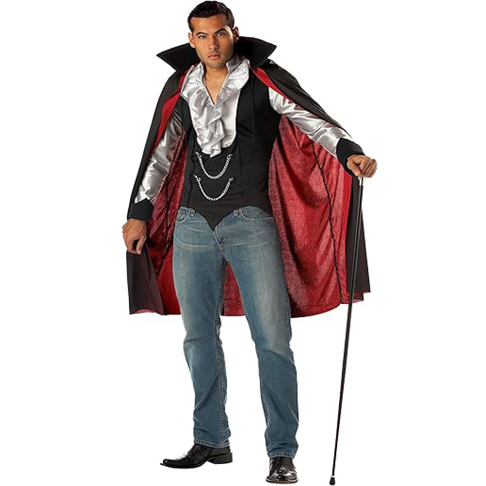 Traje De Vampiro De Luxo Masculino Adulto Diabo Drácula Trajes De ...