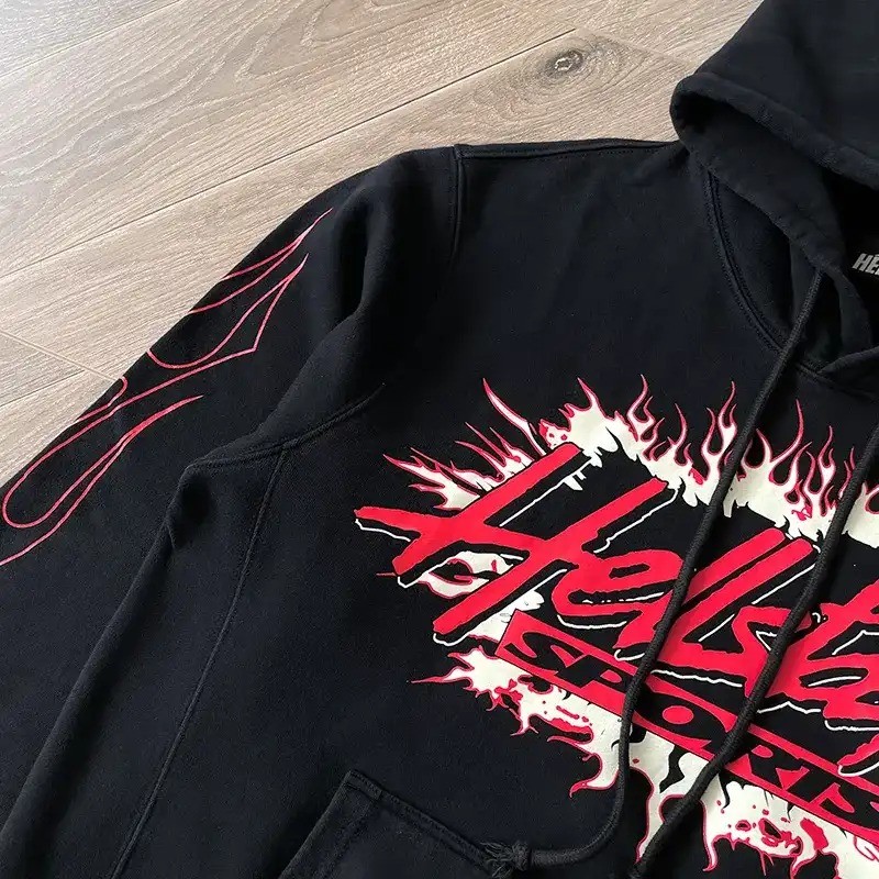 Hellstar Future Flame Black Moletom Canguru | Shopee Brasil