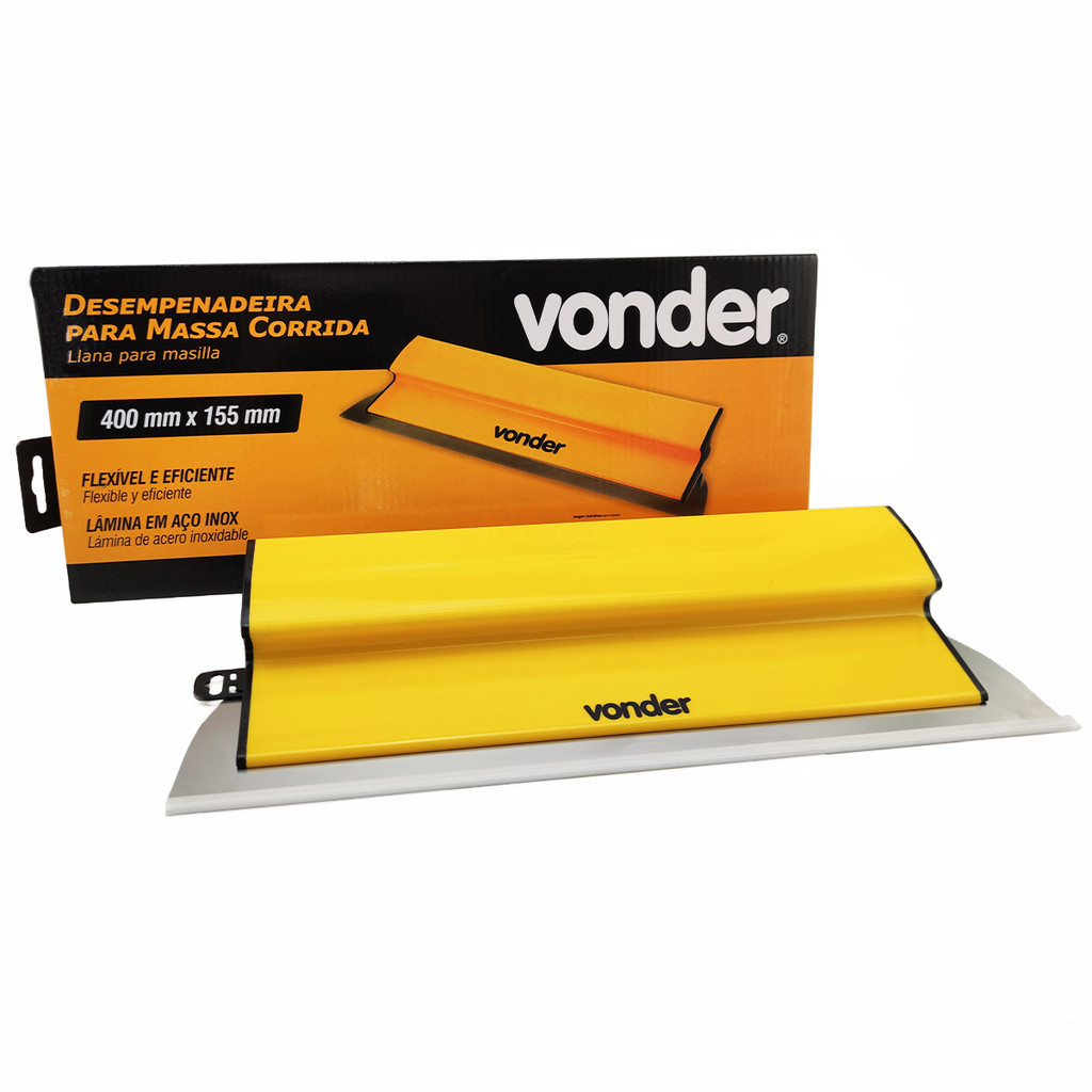 Desempenadeira Profissional Aço Inox Para Massa Corrida 40 cm - Vonder ...