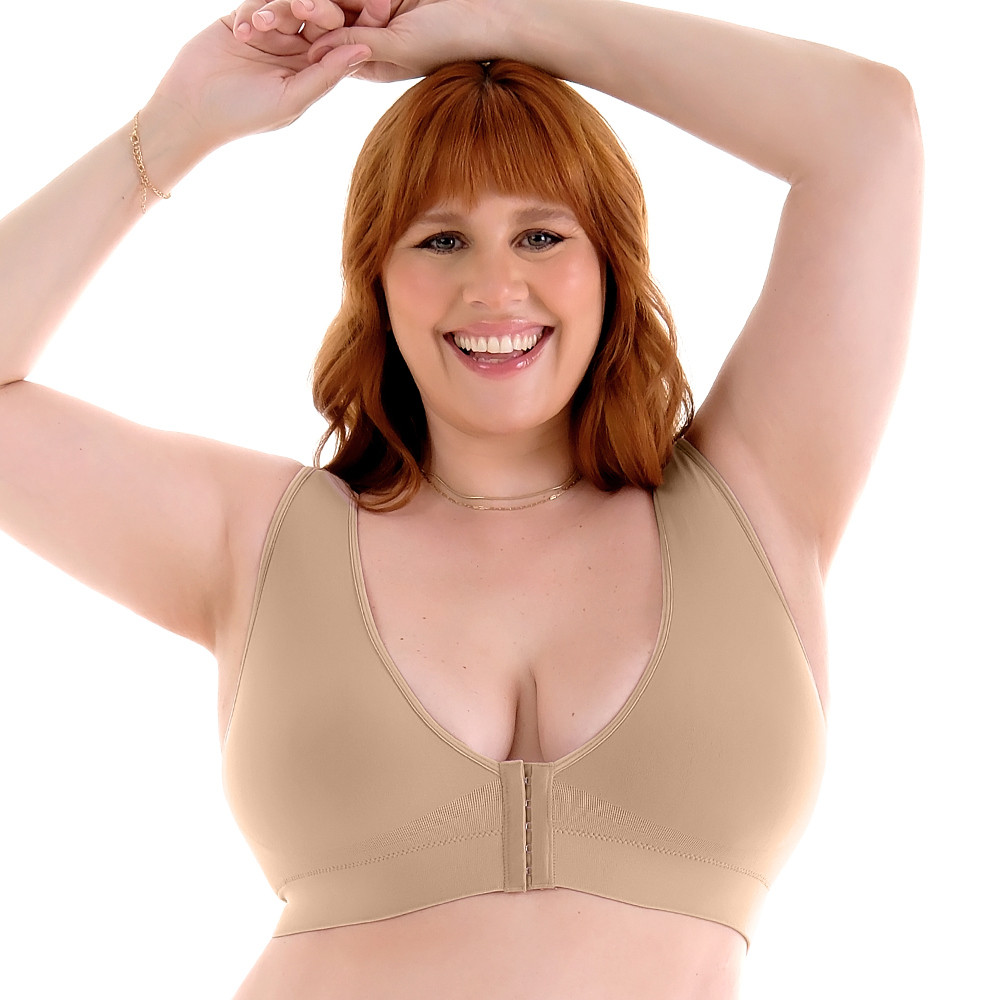 Sutiã Zee Rucci Plus Size Bojo Removivel e fecho Frontal Alças