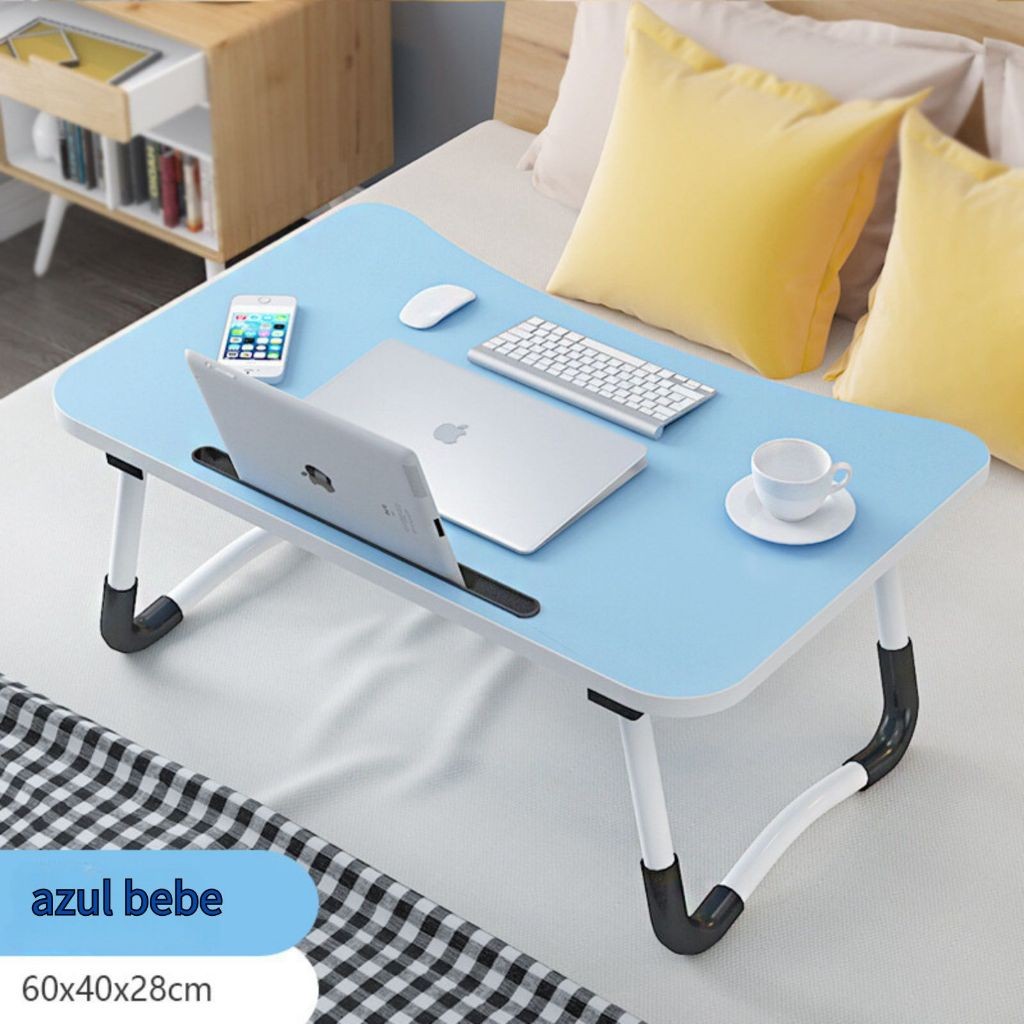 Mesa Dobrável Para Notebook - Multiuso Para Cama, Sofá E Home Office | Design Compacto E Portátil | Cor Preta