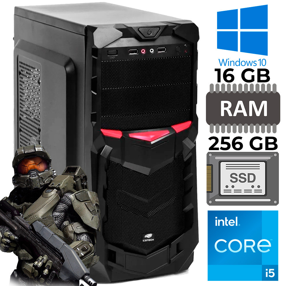 Computador Gamer Core i5-3570, SSD 256GB, Memória RAM 16GB, Fonte