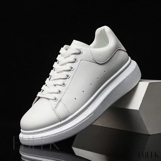 Tenis Masculino Branco Preto Original Casual Sola Alta Aumente 5 cm MCQUEN Envio Imediato