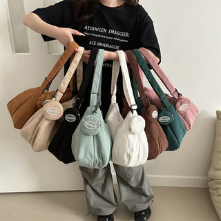 Bolsa para Mensageiro de Grande Capacidade para Todos os Ombros Moda Moda (Vendida com Pingente)