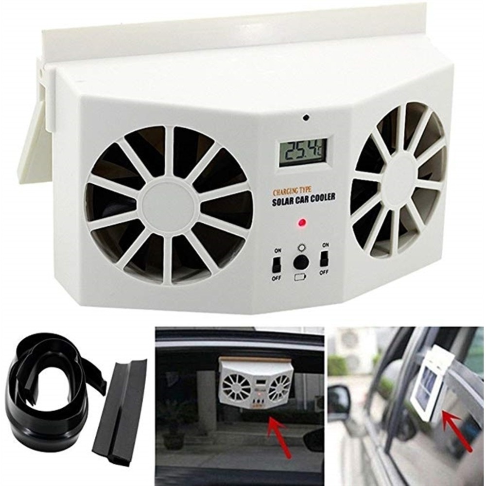 Climatizador Solar p/ Carro Portatil Ventilador Purificador