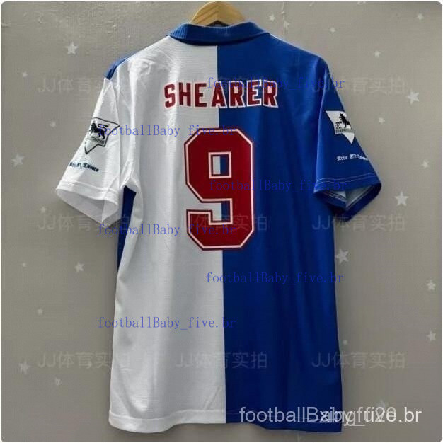 19994-95 Camisa Retro Blackburn Casa Tesoura No . 9 Camisas De Futebol H8NH