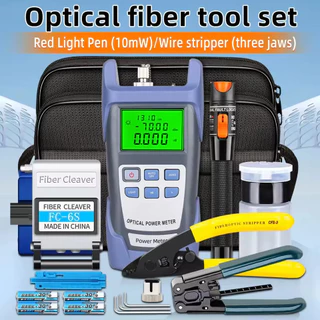 Kit Fibra Óptica Clivador alta precisão Caneta Laser Localiziador De Falhas Power Meter