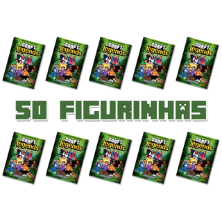 Kit de 10 Envelopes (50 Figurinhas) Oficial Craft Legends | Editora Pixel