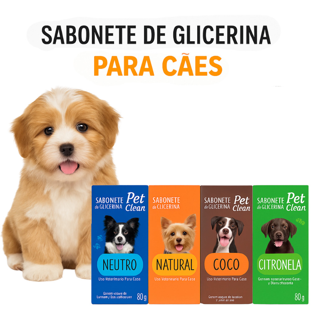 Sabonete para Cachorro e Gato Pet Clean 80G | Shopee Brasil