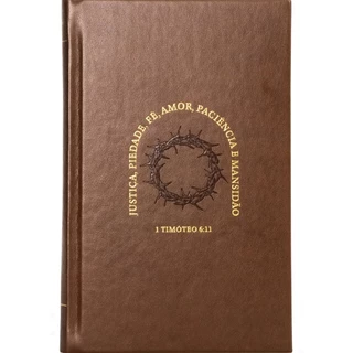 Bíblia Sagrada | NVI | Letras de Jesus em vermelho com Índice | PU sobre Capa Dura marrom Timóteo em Oferta na Shopee