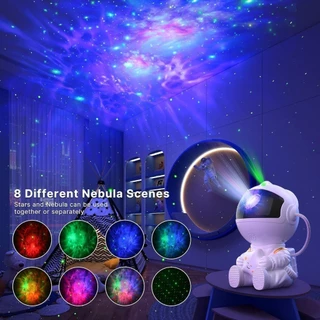 Mini Luminária Astronauta Projetora Estrelada LED Luz Noturna com Efeitos de Nebulosa /Céu Estrelado