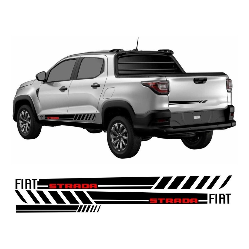 Faixa Adesivos Lateral E Traseira Strada 4 Portas 21 22 23 | Shopee Brasil
