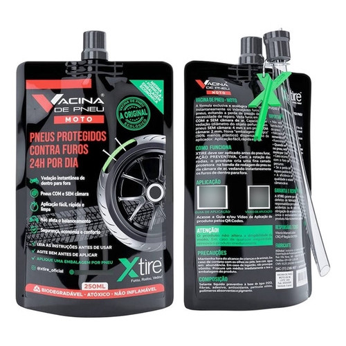 Selante Blindagem Para Pneu Moto Xtire 250ml NOVA EMBALAGEM