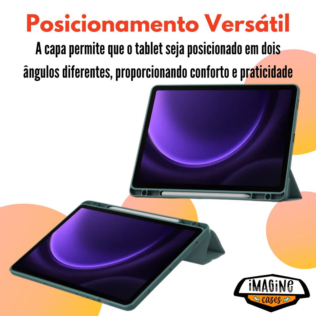 Capa Acrílico para Galaxy Tab S10 FE 10.9 Borda Silicone Anti
