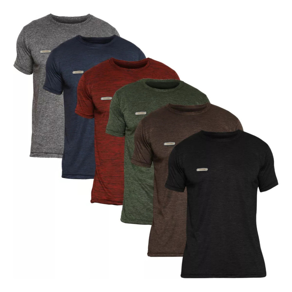 Kit 6 Camisetas Masculina Academia Dry Fit Malha Fria Treino