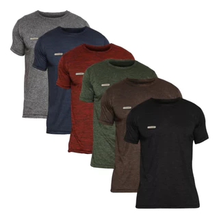 Kit 6 Camisetas Masculina Academia Dry Fit Malha Fria Treino