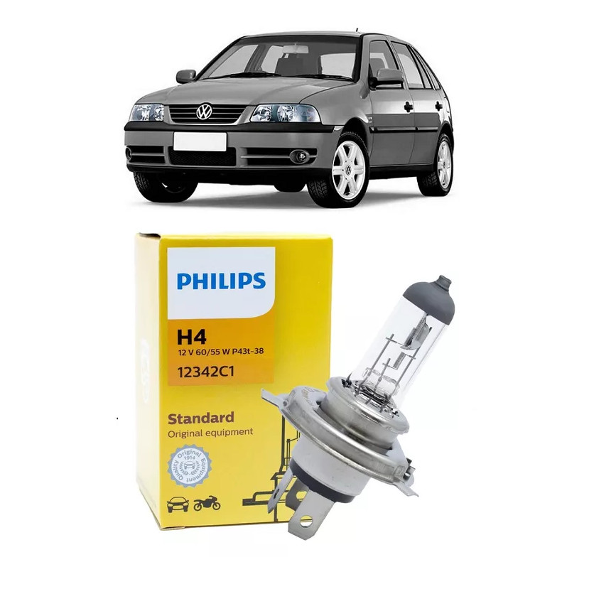 Lampada Farol Gol Parati Saveiro G3 2000 2001 2002 2003 2004 2005 H4 ...