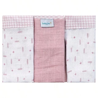 Pano de Boca para Bebê 03 Unidades Baby Joy Clássicos em Oferta na Shopee