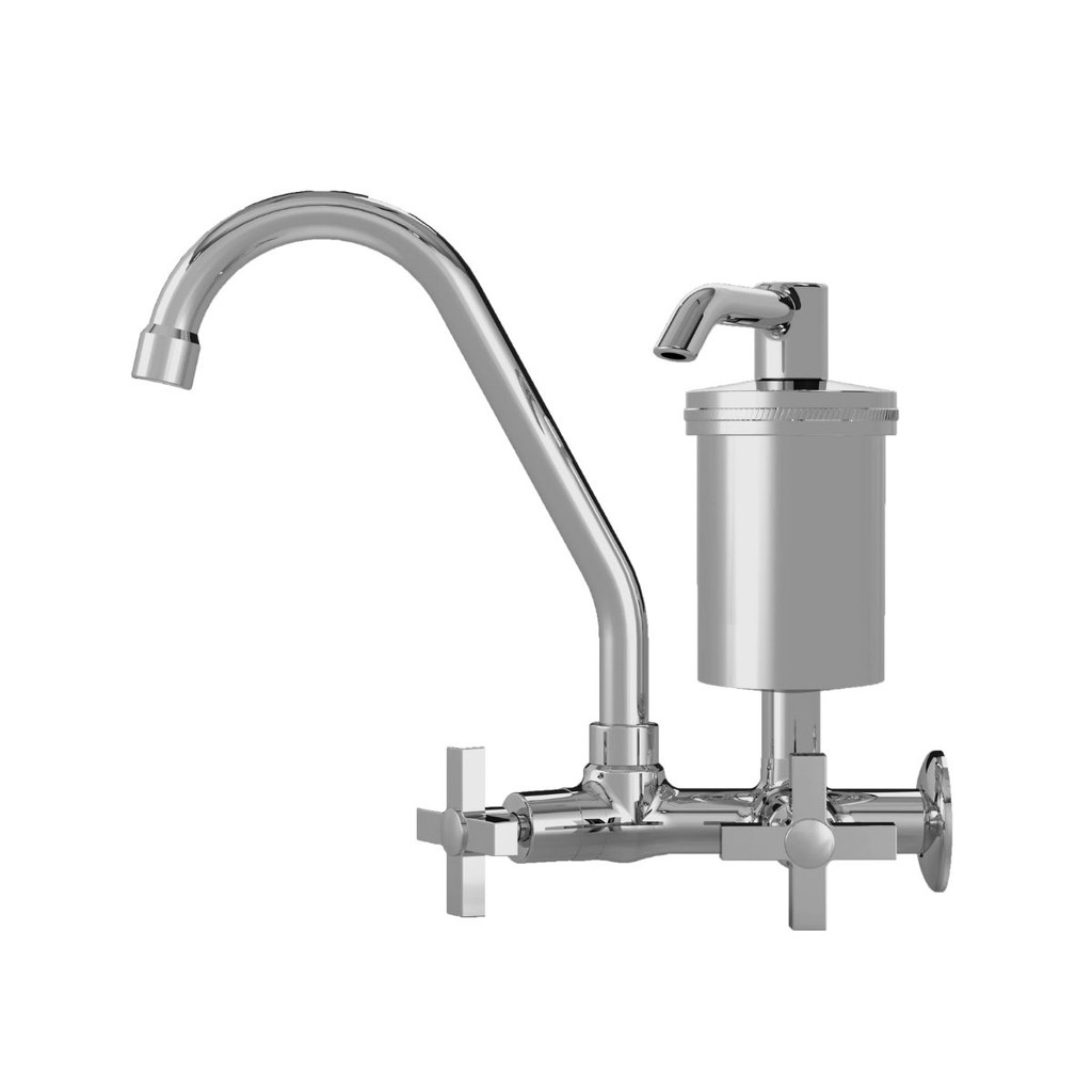 Torneira cozinha parede metal filtro real c38 cromado