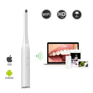 1080P 2MP HD Câmera Visual Sem Fio Espelho Oral Com Suporte Para Inspeção De Dentes Leves Endoscopia WiFi em Oferta na Shopee