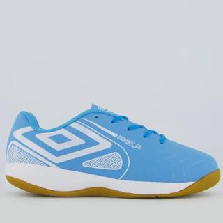 Chuteira Umbro Pro 5 Futsal Juvenil Azul e Branca