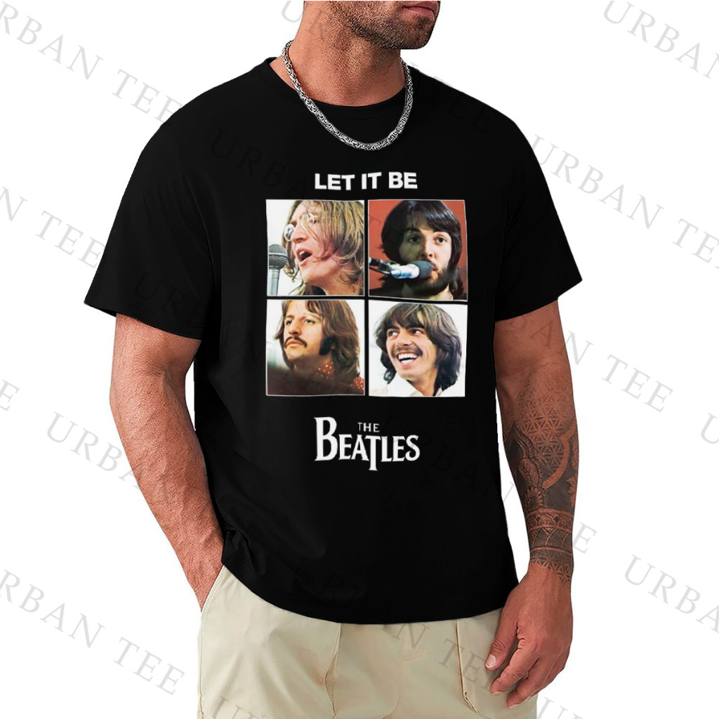 The Beatles Camiseta Let It Be Recording Shots Band Logo Oficial Para