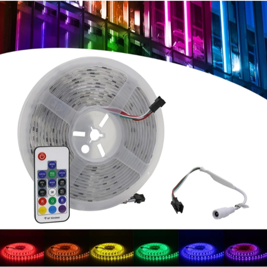 Fita Led Digital Endereçavel 2811 Ip67 300 Led 5 Metros Luz Rgb ...