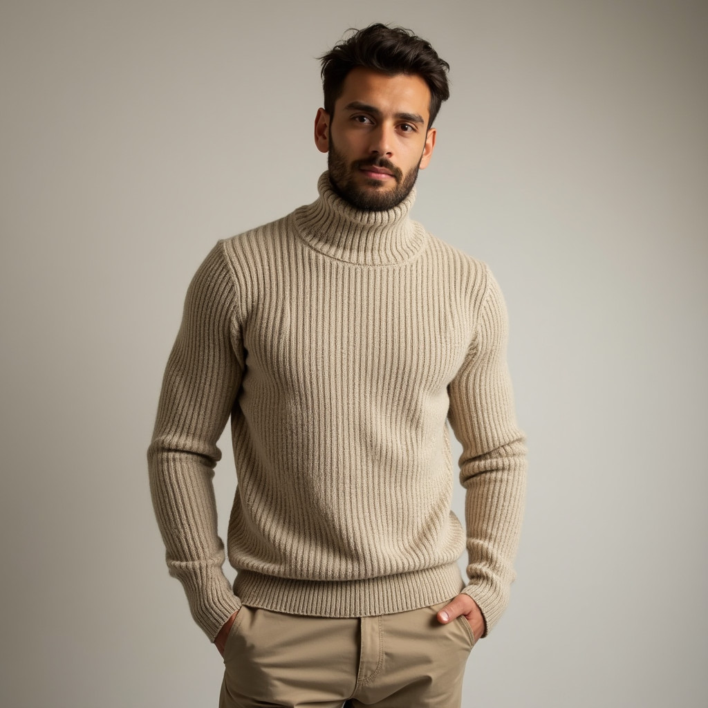 Suéter Cacharrel Premium Gola Alta Masculino Manga Longa Camiseta