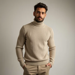 Suéter Cacharrel Premium Gola Alta Masculino Manga Longa Camiseta