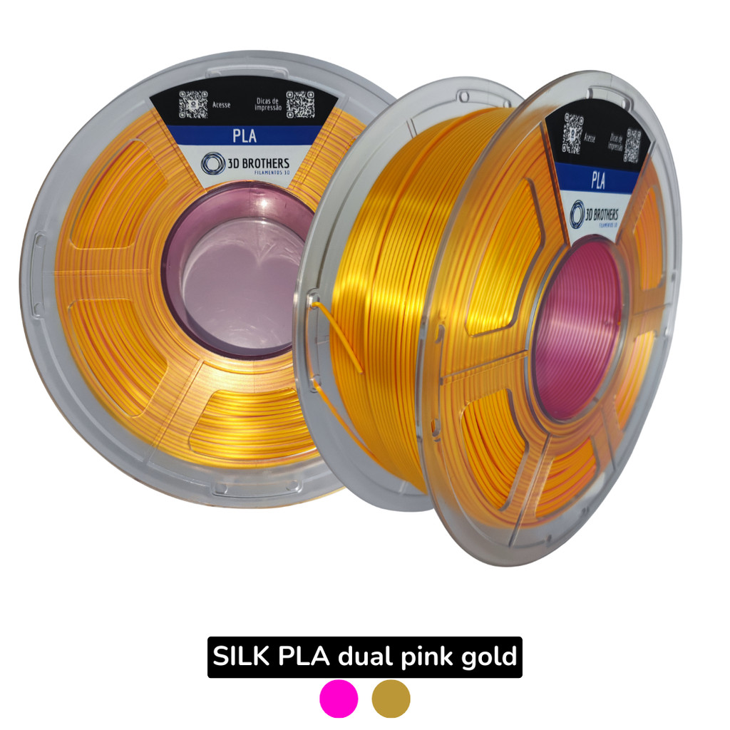 FILAMENTO 3D PLA SILK DUAL - PINK GOLD 1,75MM 1KG/SPOOL | Shopee Brasil