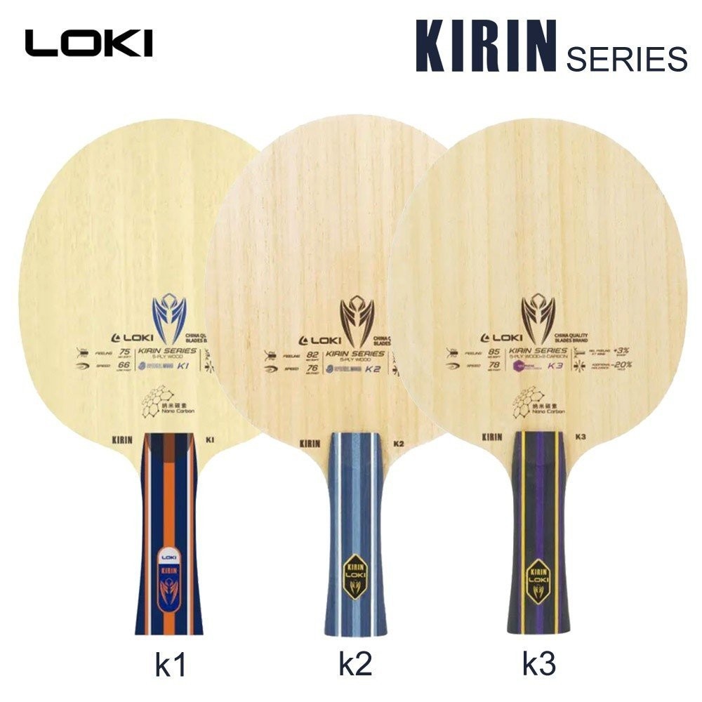 LOKI original Kirin K1 K2 K3 Placa De Tênis De Mesa (5 Peças 2 carbono , OFF) contra-ataque